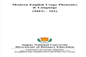 Modern English Usage Phonetics & Language (MEG - 101).